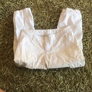 White cargo pants